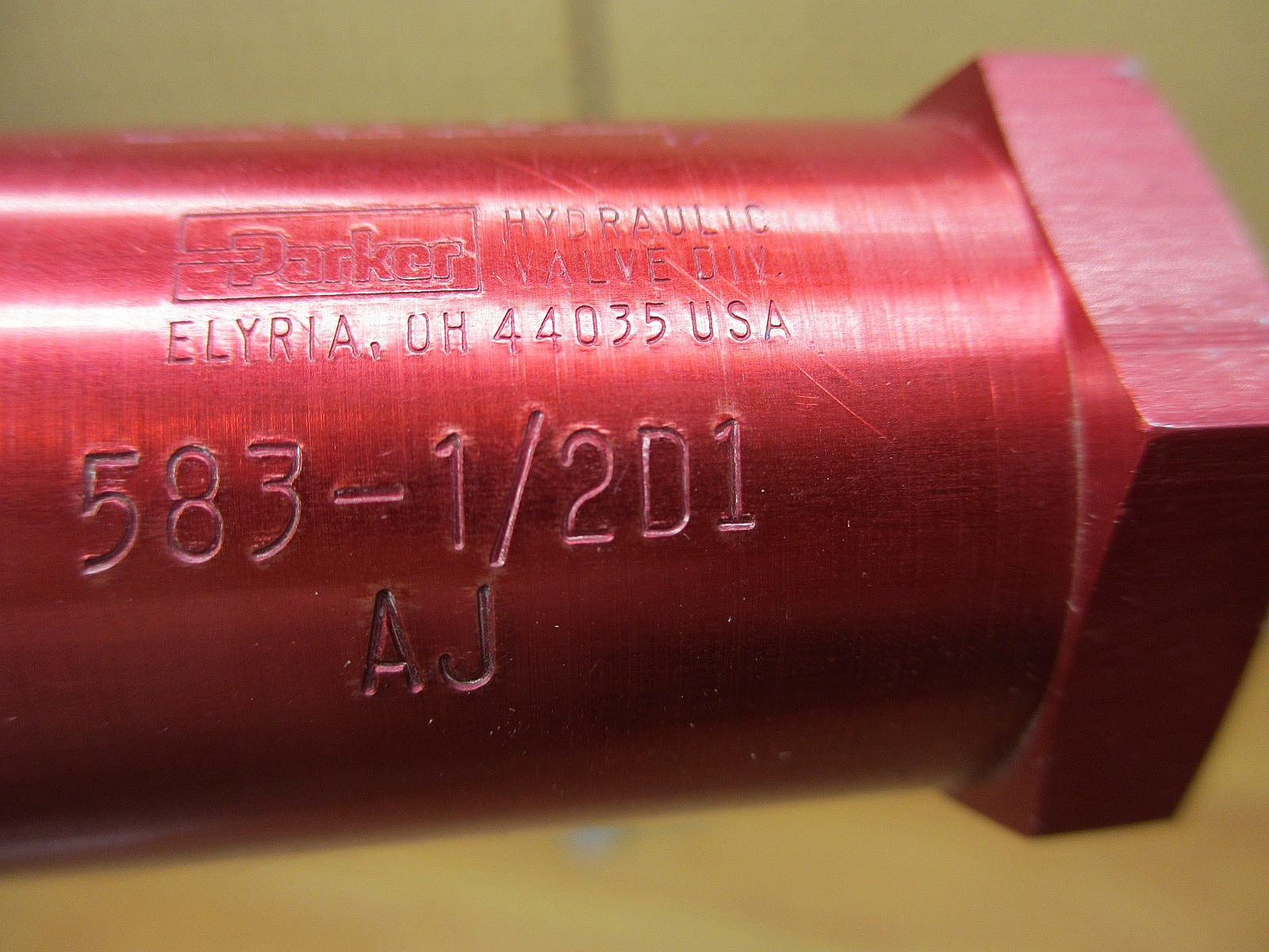 Parker 583-1/2D1 *NEW OLD STK* Swing Check Valve Aluminum