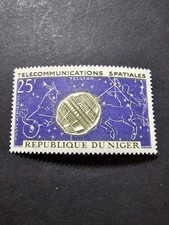 TIMBRE NIGER TÉLÉCOMMUNICATION SPATIALE ESPACE PA N°36 NEUF ** LUXE MNH 1964