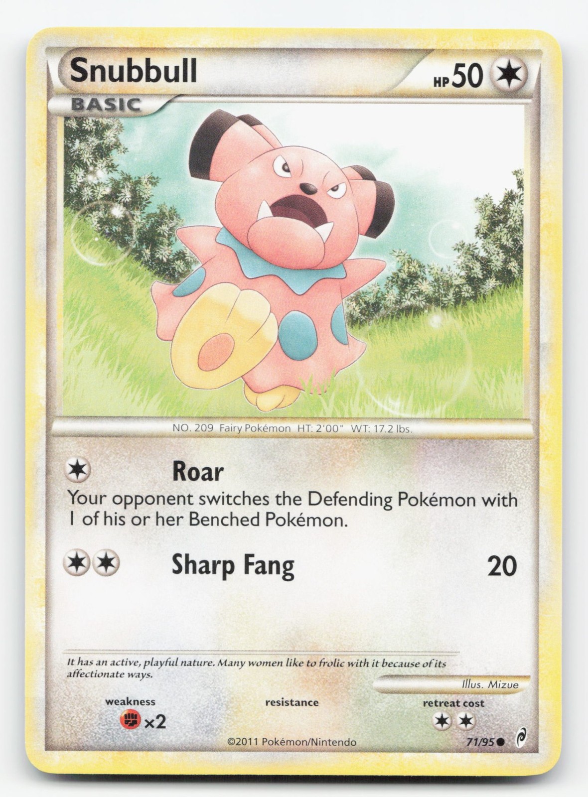 Snubbull 71/95 - NM Common - Call of Legends