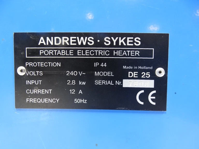 ELEMENTO CALEFACTOR ANDREWS SYKES DE 25 Foto 3 de 3
