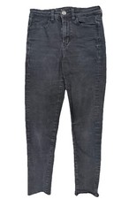 American Eagle Super Hi Rise Jegging Crop 4 Black Super Next Level Stretch Jeans