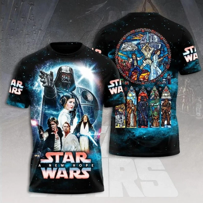 Star Wars A New Hope Galaxy's Edge  50th Anniversary Tshirt 3D