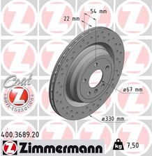 2x ZIMMERMANN Bremsscheibe COAT Z 400.3689.20 für W166 MERCEDES KLASSE GLE 250 2x ZIMMERMANN Bremsscheibe COAT Z 400.3689.20 für W166 MERCEDES KLASSE GLE 250