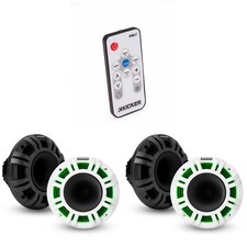 Kicker 2 48KMXL65 6.5" 4-Ohm RGB-LED KMXL Horn-Loaded Marine Coaxial Speake...