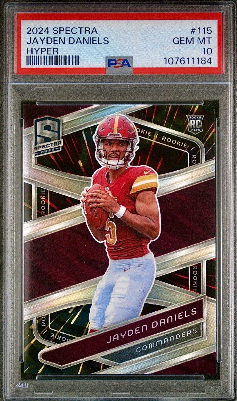 /75 PSA 10 RC Jayden Daniels 2024 Spectra Hyper Prizm Rookie Refractor SSP POP 2
