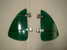 Vintage Style Green Plastic Transparent Breezies Wing Window Air Wind Deflector Vintage Style Green Plastic Transparent Breezies Wing Window Air Wind Deflector