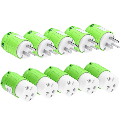 #ad #ad 5 Set 6 20P Replacement Plug and 6 20R Replacement Connector 20 Amp 250 Volt Ext $39.79