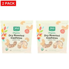 Whole Foods Market, Organic Dry Roasted Unsalted Cashews, 10 Oz - Pack Of 2