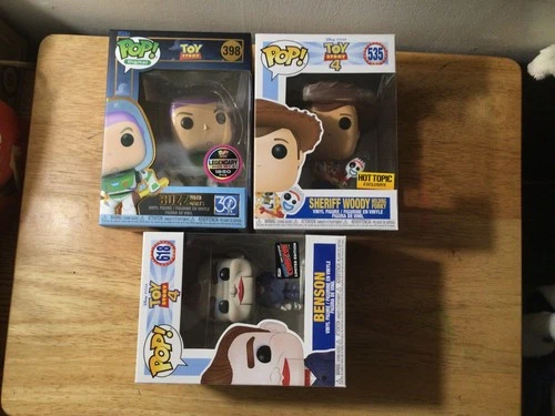 Funko Digital Toy Story Buzz With Darts #398 + Benson #618 + Sheriff Woody #535