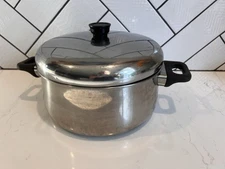 Vintage Range Craft 5 Qt Stainless Steel Stockpot With Lid & Handles