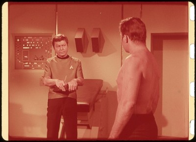Rare 1969 STAR TREK TOS 35mm Film Clip TURNABOUT INTRUDER Shirtless Kirk J18