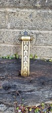 Antique Solid Brass Door Knocker 19thc Victorian Large Size 7.5 Inch Length
