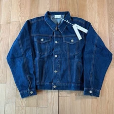 Elwood Classic Denim Jacket Slightly Cropped Blue Denim Mens Medium NWT