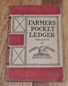 Vintage 1915 John Deere Farmers Farm Advertising Pocket Ledger Gilbertville IA