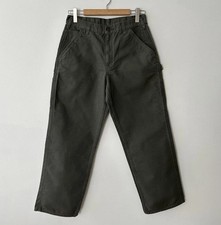 Carhartt Utility Work Carpenter Pants B111 Moss Duck Canvas Green Mens 34x30