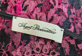 Agent Provocateur Black/Pink Lace Mini Dress