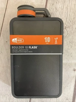 GSI Outdoors 79346 Boulder 10 Lightweight Ruggedized Hip Flask Grey 10 fl oz