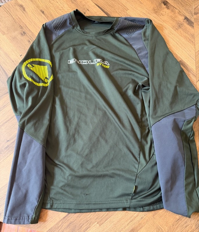 Endura MT500 Long Sleeve MTB Jersey XL Olive Green Trail Enduro