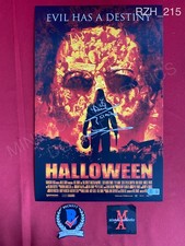 Daeg Faerch Tyler Mane dual signed 11x17 photo Rob Zombie Halloween Beckett