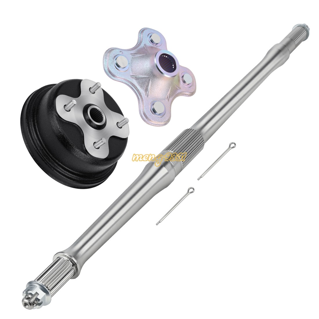 Rear Wheel Axle Brake Drum Hubs for Yamaha Big Bear 350 / Kodiak 400 1997-1999