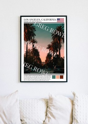 Hollywood Hills Sunset Poster - Available in Various Sizes