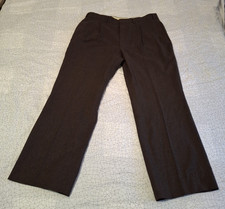 Mens Wool Pants 36x28 Charcoal Gray Dress Pants USA Made Deansgate