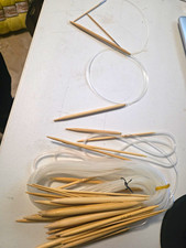 Clover Takumi Bamboo Knitting Needles Mixed Lot Circular Straight 8.0mm