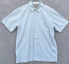 Quiksilver Waterman Collection, Comfort Fit Sz M Lt Sage Green Textured Shirt