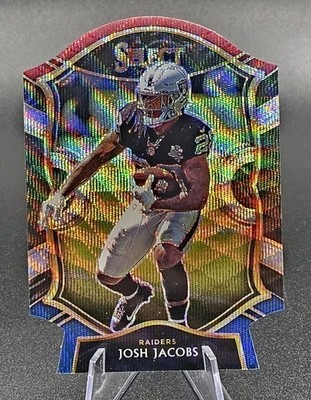2021 Panini Select Josh Jacobs Concourse - Tri Color Prizm Die-Cut #33 Packers