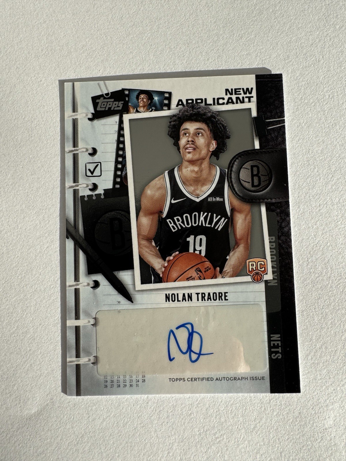 2025-26 Topps #NA-NT Nolan Traore New Applicants Autographs RC Brooklyn Nets