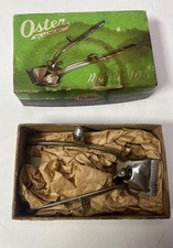 Vintage Oster Model 105 Hand Hair Clipper w/ Box Barber Shop Tool Made in USA