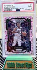 2023 Panini Prizm Cherry Blossom Choice Jrue Holiday PSA 9 1/20 No. 107 Bucks