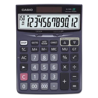 Casio DJ120D Calculator, 12-Digit LCD DJ120D CASIO, INC. Casio DJ120D 10.38 x