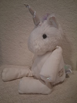 Scentsy Buddy Stella Unicorn White Plush Iridescent Horn Pastel Mane Tail EUC