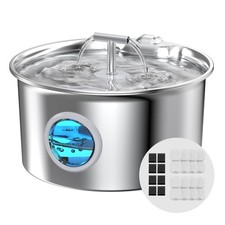 Cat Water Fountain Stainless Steel: Water Dispenser for Cats Indoor - Pet Dis...