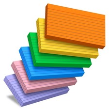 Colored Index Cards 3x5, 300 Count Flashcards 6 Bright Colors Note Cards 50 Sh