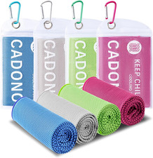 4 Pack Cooling Towel 40"X12" , Soft Breathable Chilly Towel, Ice Towel, Microfi