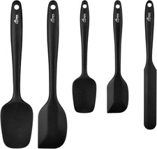 600℉ Heat Resistant Bpa-Free Silicone Rubber Spatula Set,Kitchen Cooking Spatula
