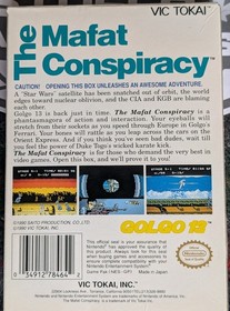 The Mafat Conspiracy 1990 100% Complete Nintendo Game. BEAUTIFUL BOX! NES CIB
