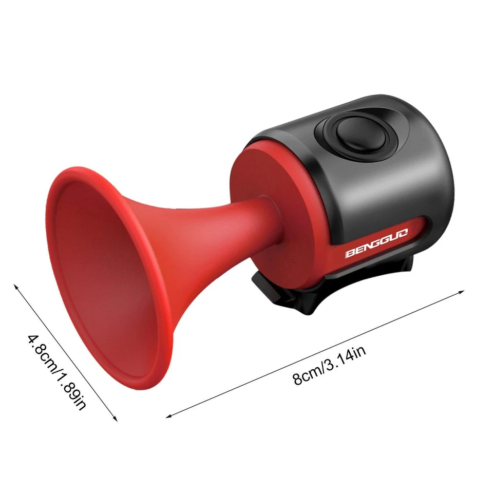 Campana de bicicleta 120db bicicleta electrónica bocina fuerte ciclismo campana eléctrica anillo Foto 4 de 4