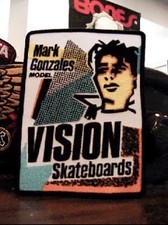 NOS 1980s VISION Mark Gonzales Skateboard Embroidered Patch OLD SK8 collector 