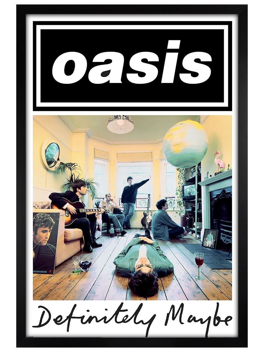 Oasis (Definitely Maybe) Maxi Poster - Black Wooden Framed