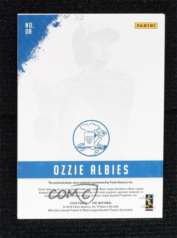2018 National Convention Prospect Relics Sparkle /15 Ozzie Albies #OA Rookie RC - Image 2 of 2