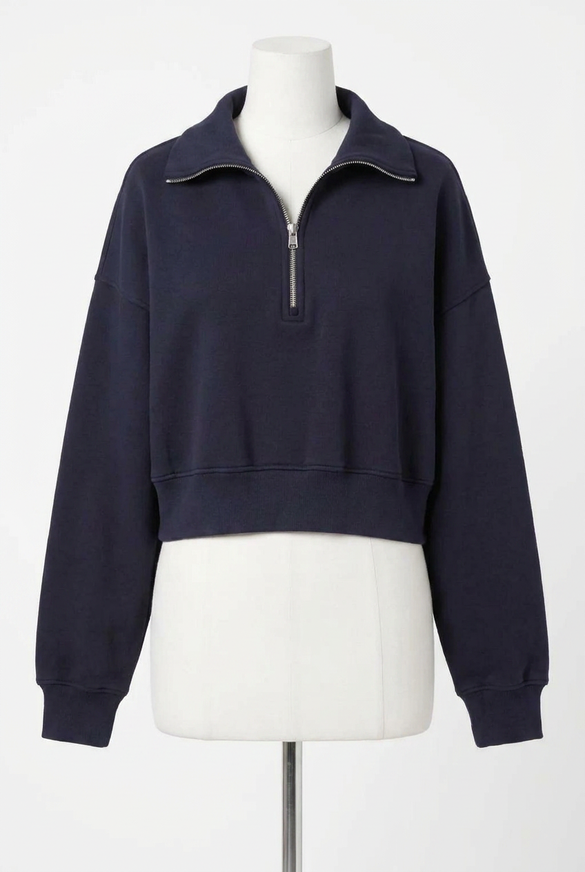 Agolde Bethan Quarter Zip Sweatshirt Size L