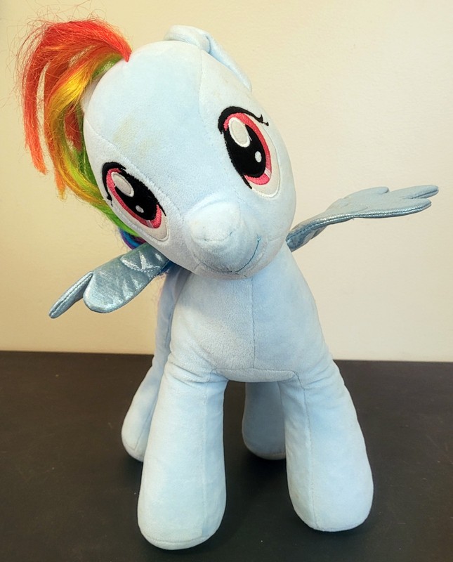 "My Little Pony" Rainbow Dash Build-a-Bear 18" VERY USED plush
