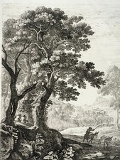 Ane Anier Paysage HERMAN VAN SWANEVELT Eau Forte GRAVURE XVII°