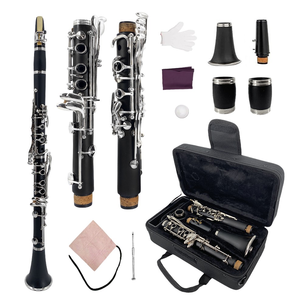 Advance  A key Clarinet Ebonite wood Nickel Plated Keys Clarinet 2 Barrels Case