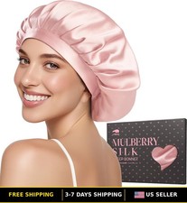 100 Mulberry Silk Bonnet 22 Momme Women's Sleep Cap Hair Wrap