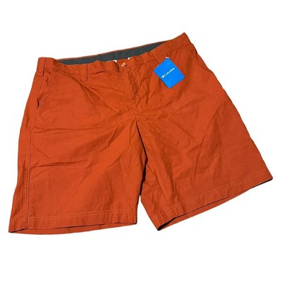 COLUMBIA NWT MENS WASHED OUT DARK SIENNA SIZE 32 $45 10'' INSEAM