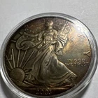 Naturally Toned U.S. Mint 2003 American Eagle 1 oz 0.999 Fine Silver Bullion
